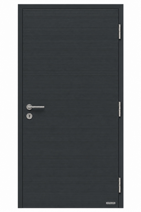 Межкомнатная дверь Hormann BaseLine 900x2100 мм, Рифленая поверхность Duradecor (Серый антрацит (RAL 7016), Гладкое полотно) Межкомнатная дверь Hormann BaseLine 900x2100 мм, Рифленая поверхность Duradecor (Серый антрацит (RAL 7016), Гладкое полотно)