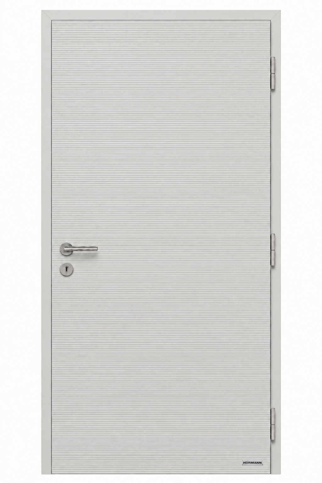 Межкомнатная дверь Hormann BaseLine 900x2000 мм, Рифленая поверхность Duradecor (Светло-серый (RAL 7035), Гладкое полотно) Межкомнатная дверь Hormann BaseLine 900x2000 мм, Рифленая поверхность Duradecor (Светло-серый (RAL 7035), Гладкое полотно)