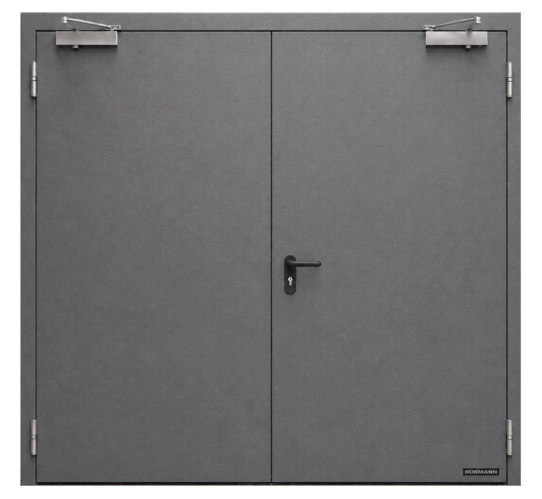 Противопожарная дверь Hormann HC60N 2-створчатая глухая 1800x2100 мм Отделка Silkgrain 3D Противопожарная дверь Hormann HC60N 2-створчатая глухая 1800x2100 мм Отделка Silkgrain 3D