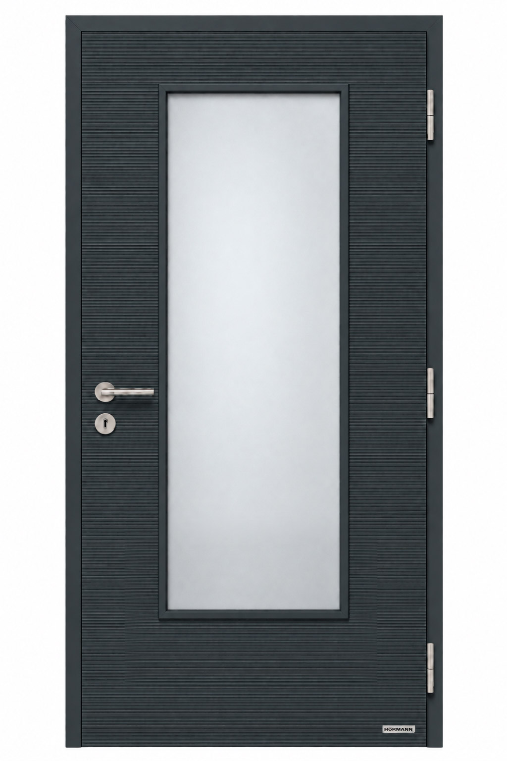 Межкомнатная дверь Hormann BaseLine 800x2100 мм, Рифленая поверхность Duradecor (Серый антрацит (RAL 7016), Вырез под остекление (LA)) Межкомнатная дверь Hormann BaseLine 800x2100 мм, Рифленая поверхность Duradecor (Серый антрацит (RAL 7016), Вырез под остекление (LA))