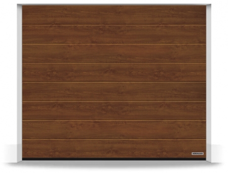 Гаражные секционные ворота Hormann RenoMatic Woodgrain М-гофр ночной дуб (комплект ворот включая привод HyperMatic 800 и тяга FS60)
